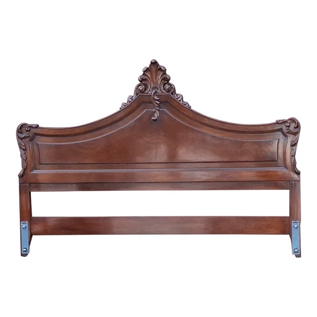 Karges Rococo Style Mahogany King Size Headboard For Sale