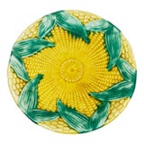 Vintage Majolica Corn Plate For Sale