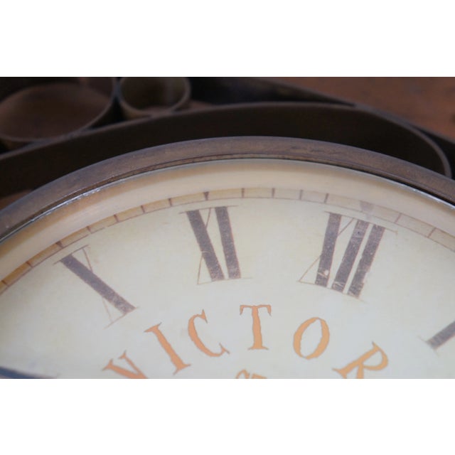 Vintage Victoria Station 1747 Double Sided Brass Wall Mount Railway