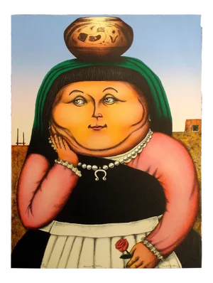 David Bradley "Homage to Botero" Signed Limited Edition Lithograph Print Unframed
