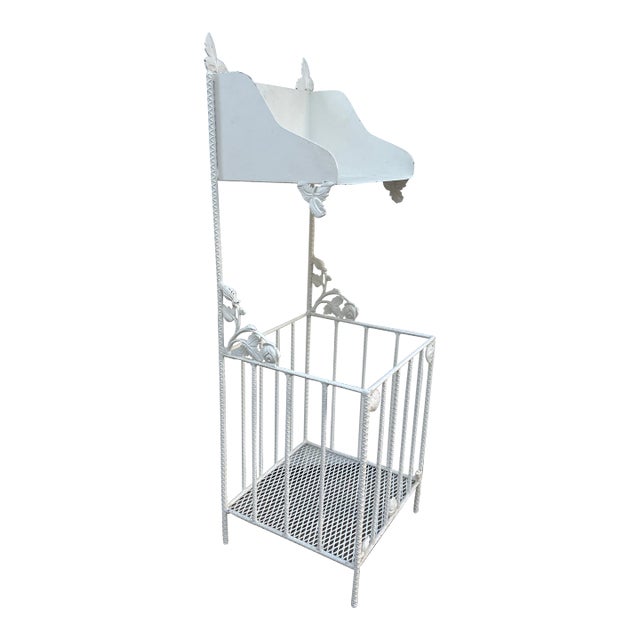1950’s Large Wrought Iron and Metal Storage Rack For Sale