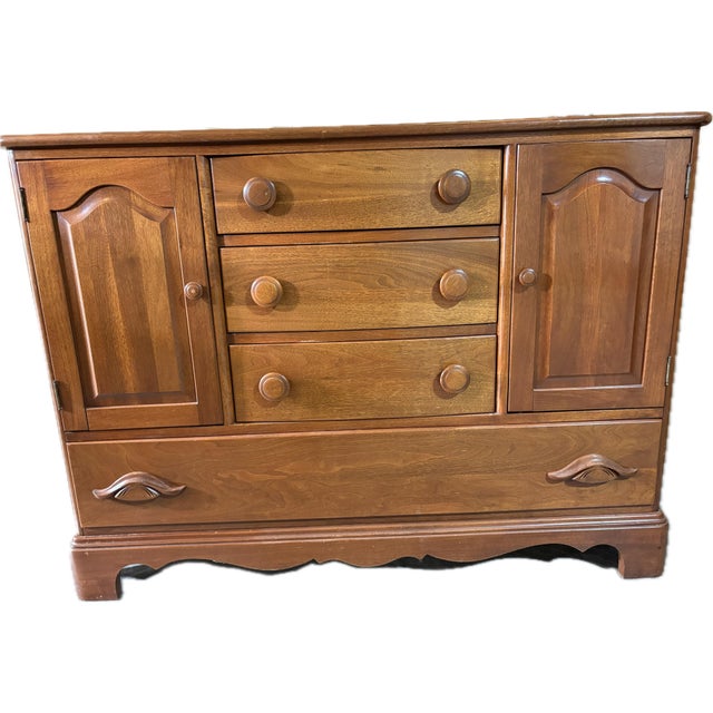 Mid-Century Modern 1950s Solid Walnut China Cabinet For Sale - Image 3 of 12