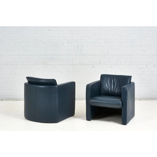 Post Modern Barrel Leather Chairs by Leolux, 1970 For Sale In Chicago - Image 6 of 12