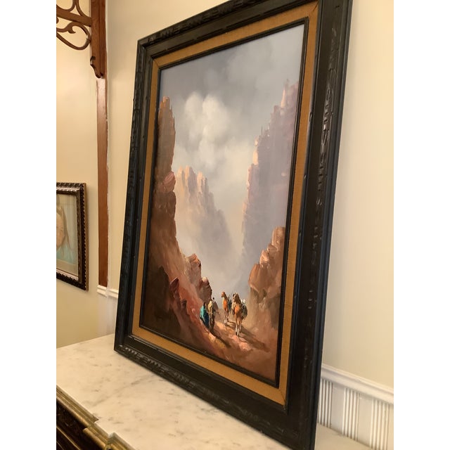 LISTED SPANISH ARTIST DR. MANUEL MUNOZ MERIDA ( 1920 - 2010 ) Oil on Canvas. Painting is 46” tall x 33.75” wide within...