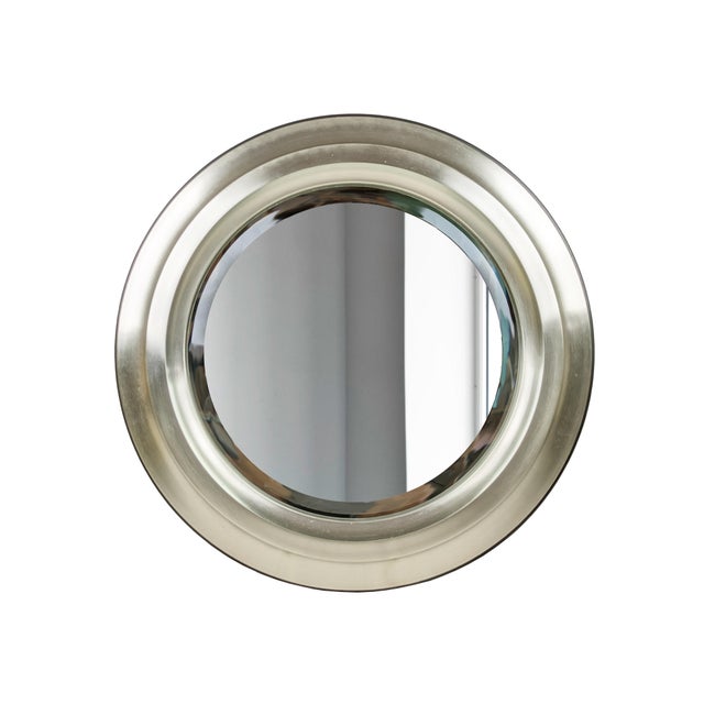 Metal Round Brass and Nickel Plated Metal Mirrors, 1960s, Set of 2 For Sale - Image 7 of 18