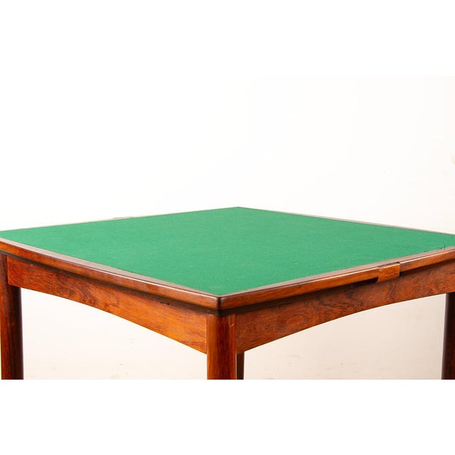 Brown Danish Extendable Table in Rosewood and Felt by Carlo Jensen for Hundevad & Co, 1960 For Sale - Image 8 of 13