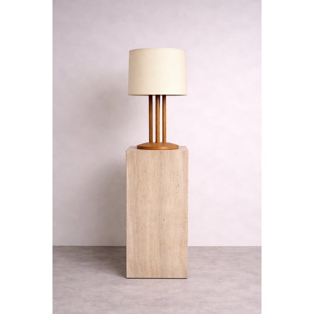 Pine Table Lamp with Rod Base, 1980s For Sale - Image 13 of 14