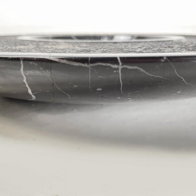 Modern Italian Centerpiece Plate in Black Marble, 1970s For Sale - Image 11 of 13