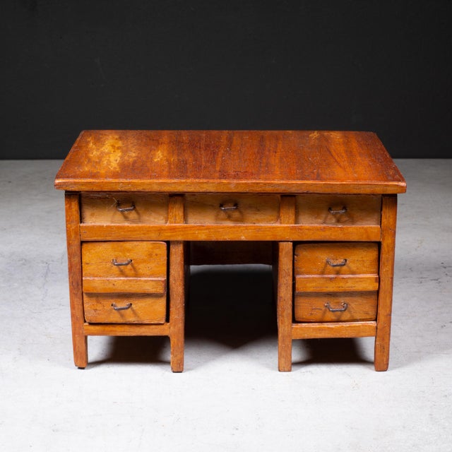 Folk Art Early 20th C. Handmade Cigar Box Art Library Desk c.1930 For Sale - Image 3 of 9