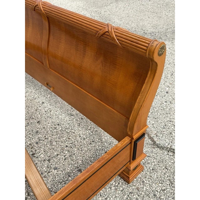 Thomasville Grand Classics Neoclassical Empire Queen Size Maple Wood Sleigh Bed For Sale - Image 16 of 18