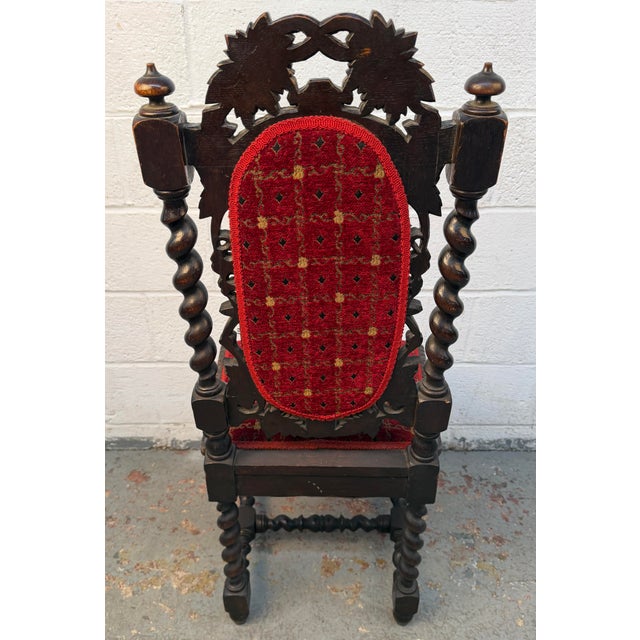 Renaissance Revival Hand Carved Oak Dining Chairs For Sale - Image 14 of 17