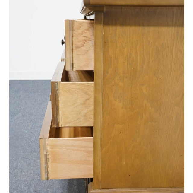 Brown Bassett Furniture Solid Pecan Italian Mediterranean Style 62" Double Dresser 290-28-217 For Sale - Image 8 of 13