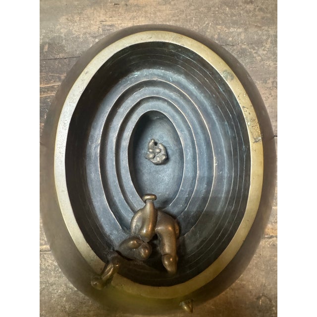Metal Abstract Bronze Wall Sculpture Signed by Divyendu Anand For Sale - Image 7 of 12