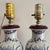 1990s Blue and White Floral Lamp Pair For Sale - Image 4 of 9