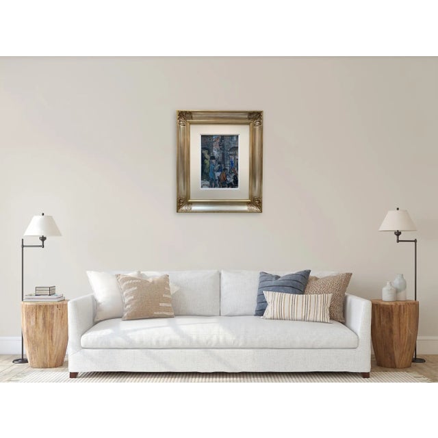 Contemporary Bruno Paoli "Walls in Florence" Original Italian Modern Florence Cityscape, 20th Century Florence Italy Fine Art Painting, Oil on Canvas, 25x20.5" For Sale - Image 3 of 7