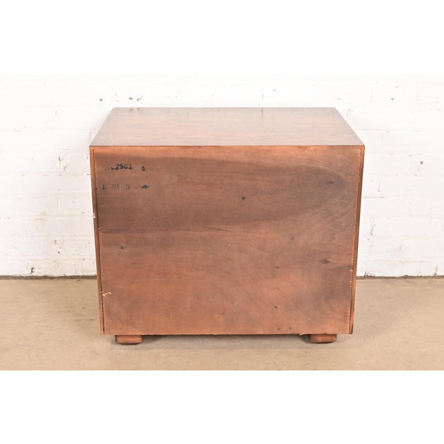 Henredon Mid-Century Modern Campaign Oak Nightstand, Circa 1970s For Sale - Image 12 of 13