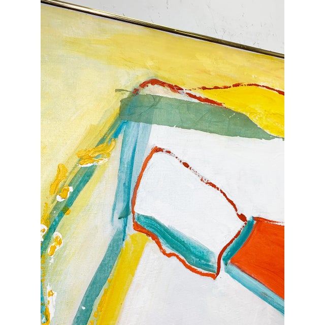 C. 1960s Abstract Modernist Painting Marked "Shozo No. 2" For Sale - Image 4 of 13