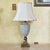 Vintage Crackle Glaze Ceramic Table Lamp with Antiqued Brass Base This vintage table lamp features a classic urn-shaped...