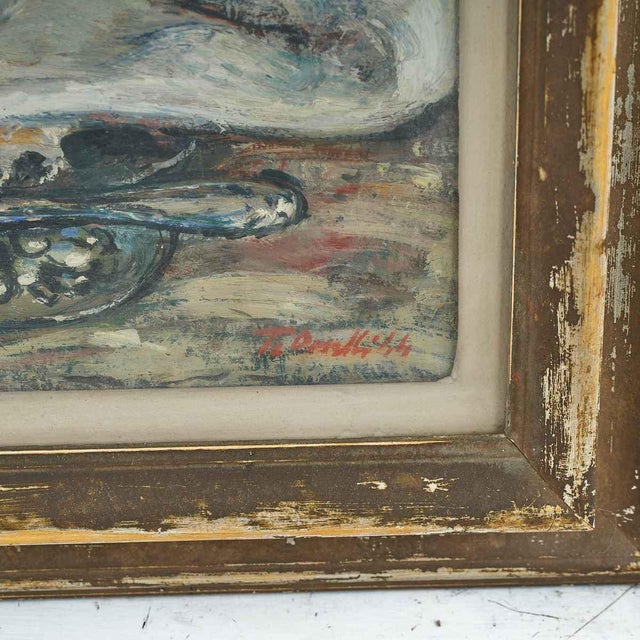 Unknown, Still Life, 1950s, Oil on Canvas, Framed For Sale - Image 3 of 5
