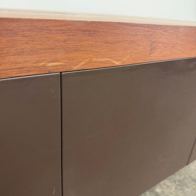 Peerless Steel Equipment Co. Walnut and Steel Credenza For Sale - Image 9 of 12