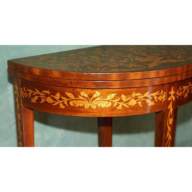 Antique English Demi Lune Chess Table, 1870 For Sale - Image 9 of 18