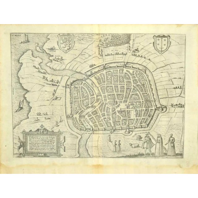 Franz Hogenberg - View of Haarlem, the Netherlands - Late 1500 For Sale