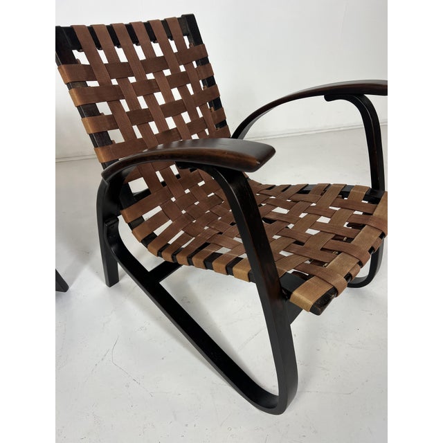Wood Lounge Chairs by Jan Vanek, Czech Republic, 1930s, Set of 2 For Sale - Image 7 of 9