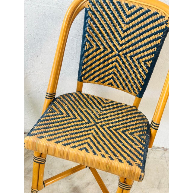 Vintage Rattan Bistro Style Chairs, a Pair For Sale - Image 4 of 10