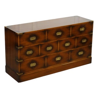 Vintage Military Campaign Brass Sideboard from Jansen of London For Sale