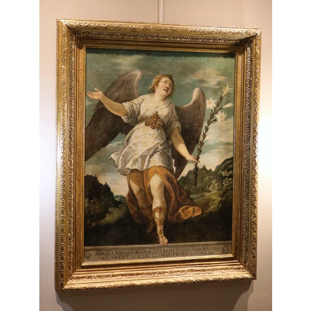 Bartolomé Román, the Announcing Angel, 1640, Oil on Canvas For Sale - Image 14 of 16