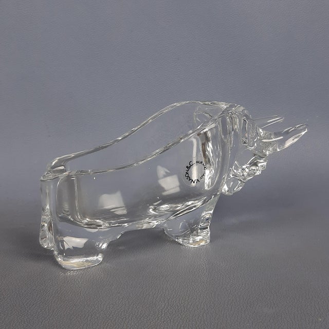 Modern Murano Glass Bull Figurine Ashtray by Nason & C. Modern, 1980s For Sale - Image 3 of 18