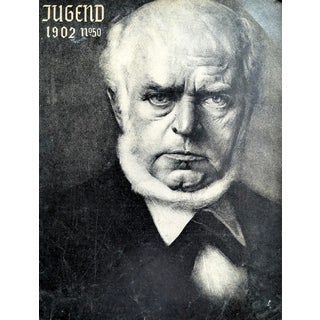 Original 1902 Jugend Magazine Cover No. 50 by Jules Lefebvre – Portrait of Rudolf Virchow – German Art Nouveau (Jugendstil) Print For Sale