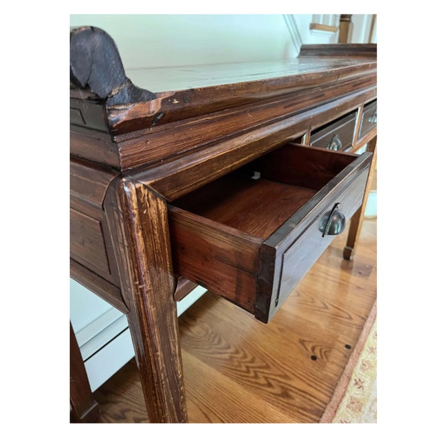 Late 19th Century Antique Chinese Lacquered Ming Style Console or Altar Table For Sale - Image 4 of 5