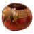 Handmade Native American Style Red Gourd Bowl Embellished For Sale