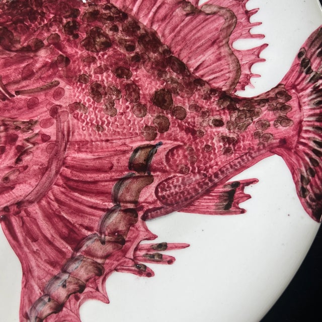 French 1970s La Rascasse/ Scorpion Fish Plate French For Sale - Image 3 of 6