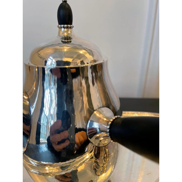 Modern Danish Sterling Silver Coffee or Tea Set Georg Jensen - 4 Pieces For Sale - Image 3 of 13