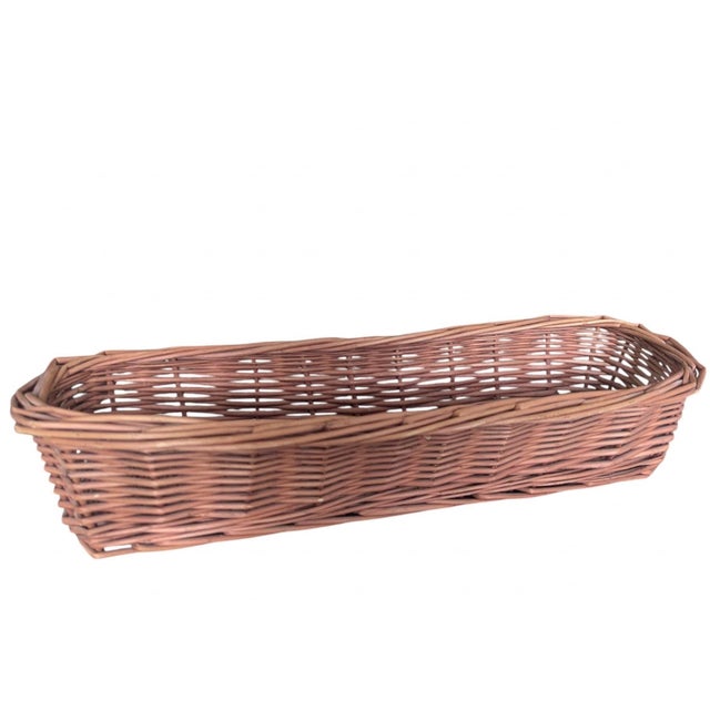 Vintage French Country Wicker Baguette Bread Basket For Sale - Image 10 of 14