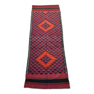 Vintage Tribal Wide Runner Rug For Sale