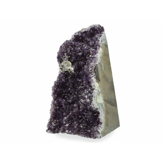 Natural Purple Amethyst Quartz Crystal Geode Mineral Specimen Cluster Stone Display Piece For Sale - Image 4 of 9