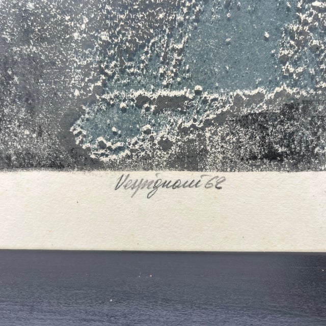 Printmaking Materials Renzo Vespignani "The Train" Framed Numbered and Hand Signed Lithograph, 1962 For Sale - Image 7 of 16