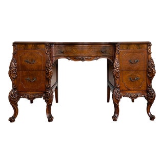 Vintage 1940s Ornate Louis XV Rococo Vanity For Sale