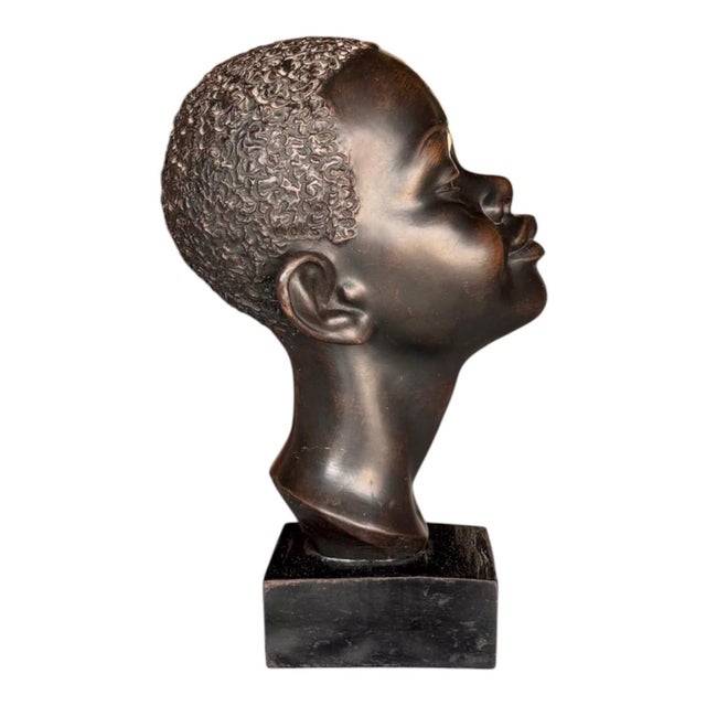 French Art Deco Decorative Bust, 1940s For Sale - Image 4 of 9