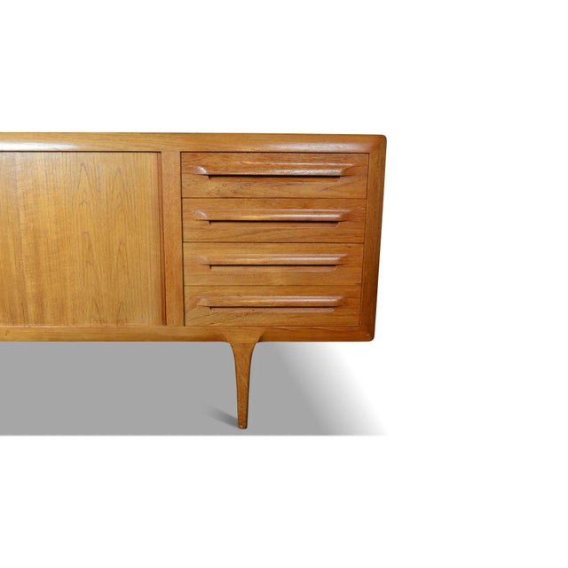 Mid-Century Modern 1960s Tambour Teak Credenza by Ib Kofod Larsen For Sale - Image 3 of 9