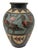Vintage Okinawa Tsuboya Yaki Pottery Vase Etched Birds and Fish. 10” For Sale - Image 4 of 7