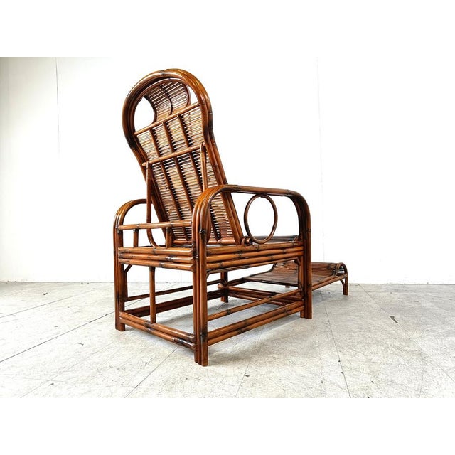 Mid-Century Rattan and Bamboo Garden Chair, 1950s For Sale - Image 11 of 18