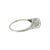 Art Deco 1920's Platinum .95 Carat Old European Cut Diamond Hand Engraved Engagement Ring For Sale - Image 3 of 4