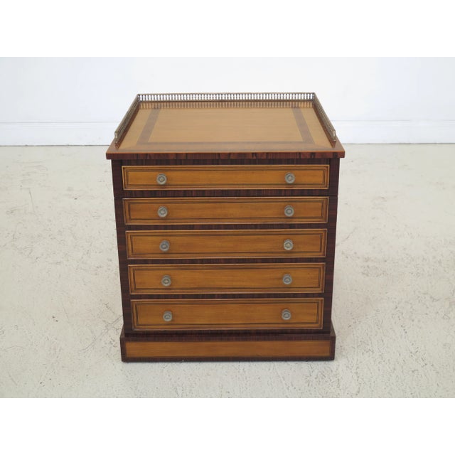 Traditional Maitland Smith Satinwood Inlaid Occasional Cabinet For Sale - Image 11 of 11