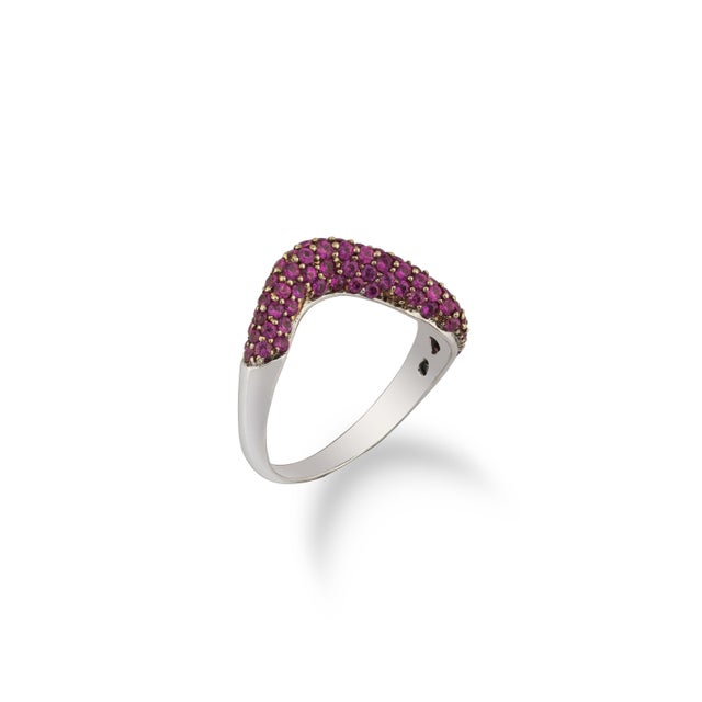 Natural Pink Sapphire Ring with 1.57 Carsts in 18k Gold For Sale In New York - Image 6 of 6