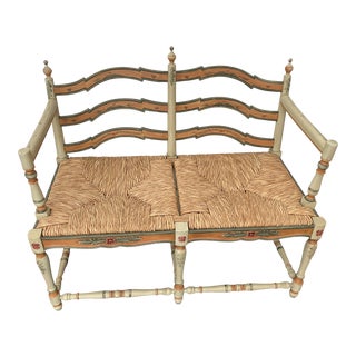 1980s Vintage French Country Bench For Sale