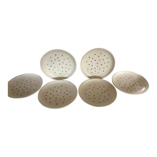1950s Metlox Salad or Dessert Plates in the Poppyfields Pattern - Set of 6 For Sale